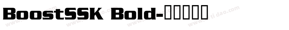 BoostSSK Bold字体转换